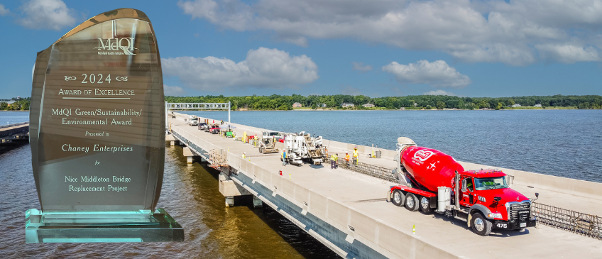 Chaney Enterprises Wins MdQI Award for Sustainability in Nice-Middleton Bridge Project